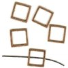 5 18x8mm Antique Copper Square Frames